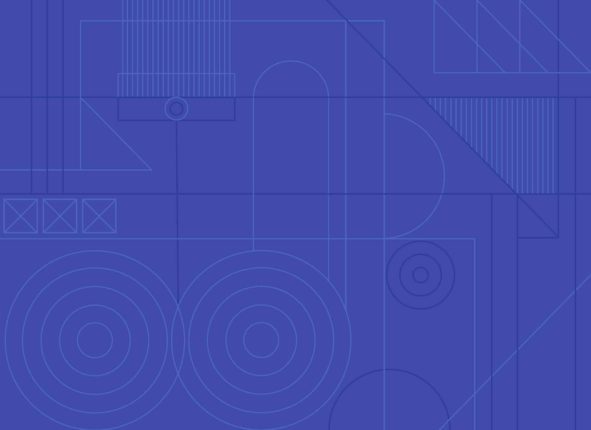 Decorative geometric pattern, medium blue.
