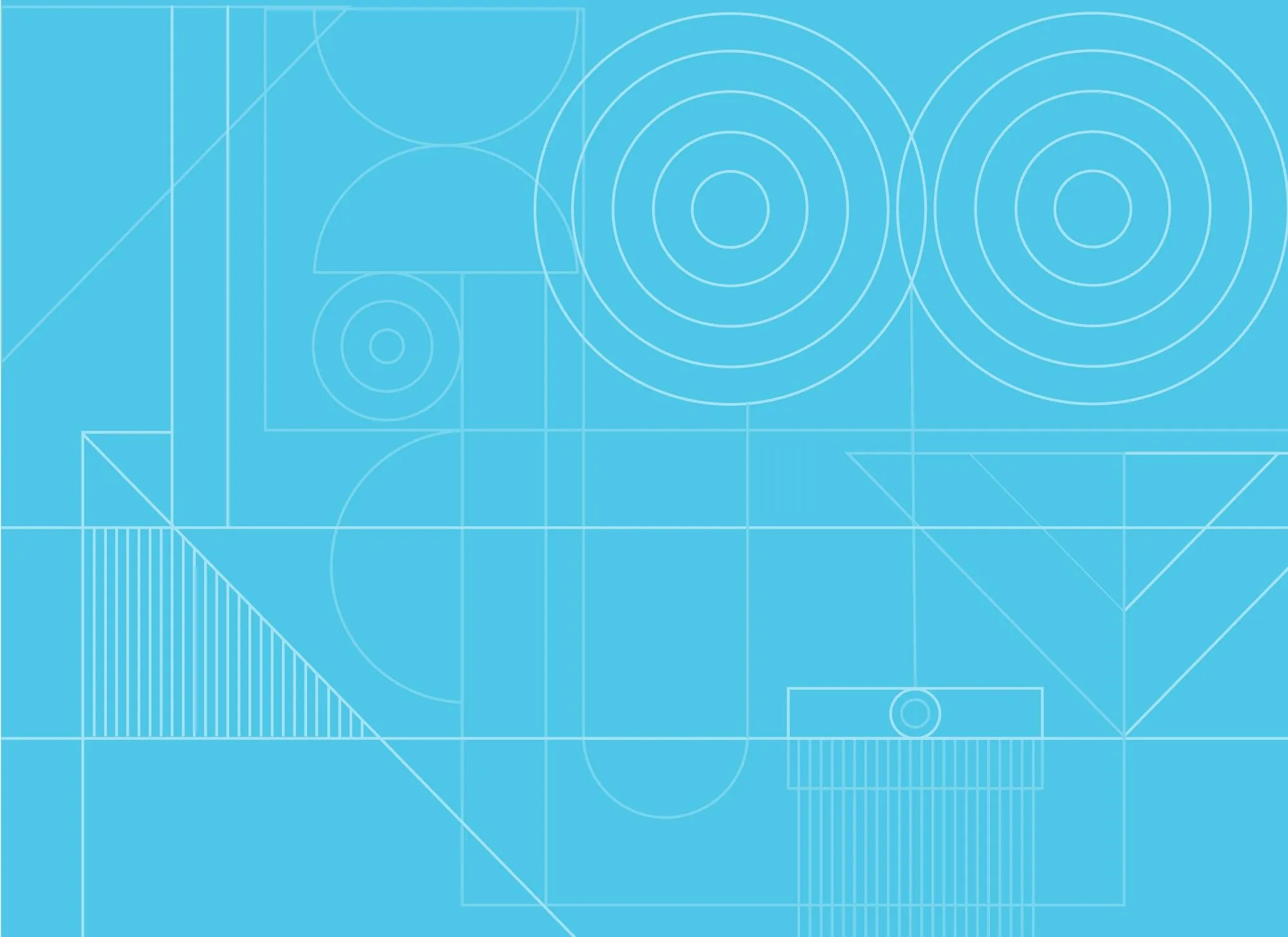 Decorative geometric pattern in light blue.