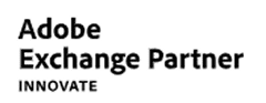 Adobe Exchange Partner logo, black.