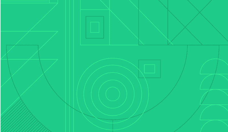 Decorative geometric pattern in bright green.