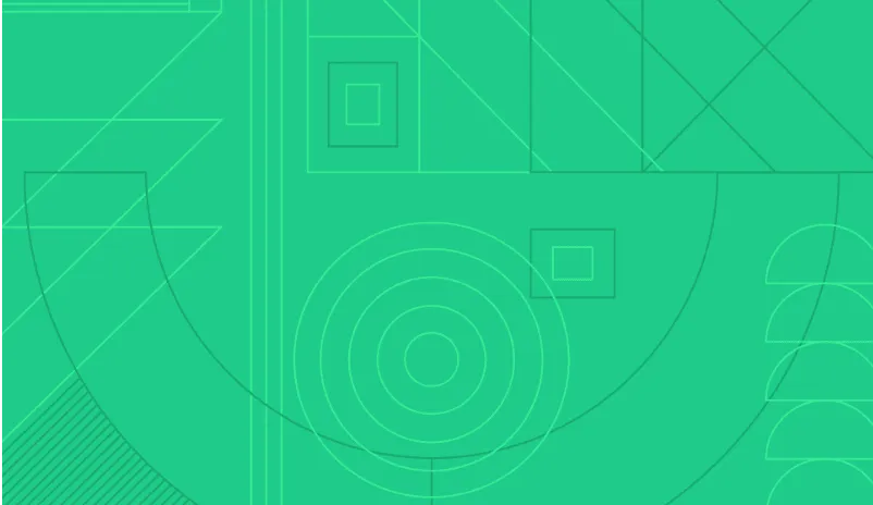 Decorative geometric pattern in green.