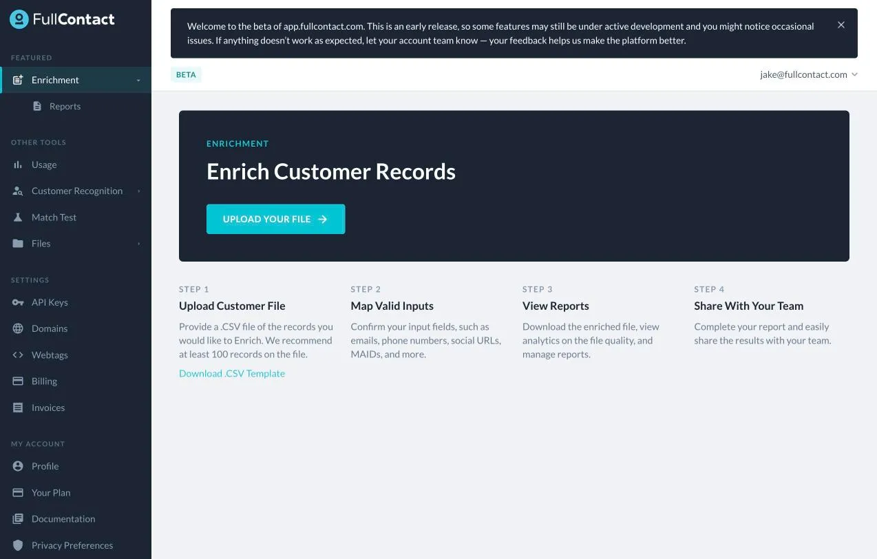 Web Enrichment enabled, screenshot.