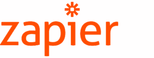 Zapier logo in orange.